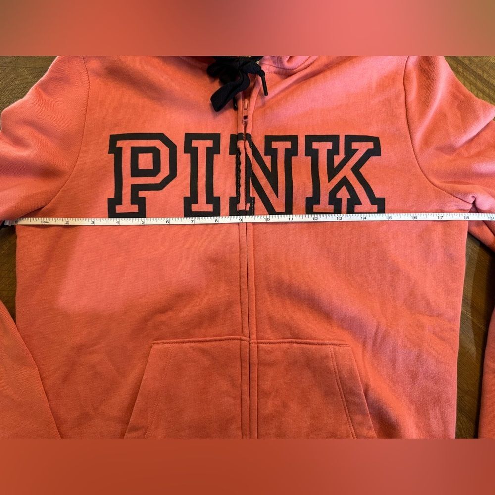 Victoria’s Secret PINK Everyday Lounge Full-Zip Hoodie - Dusty Coral Size Small - Picture 4 of 9